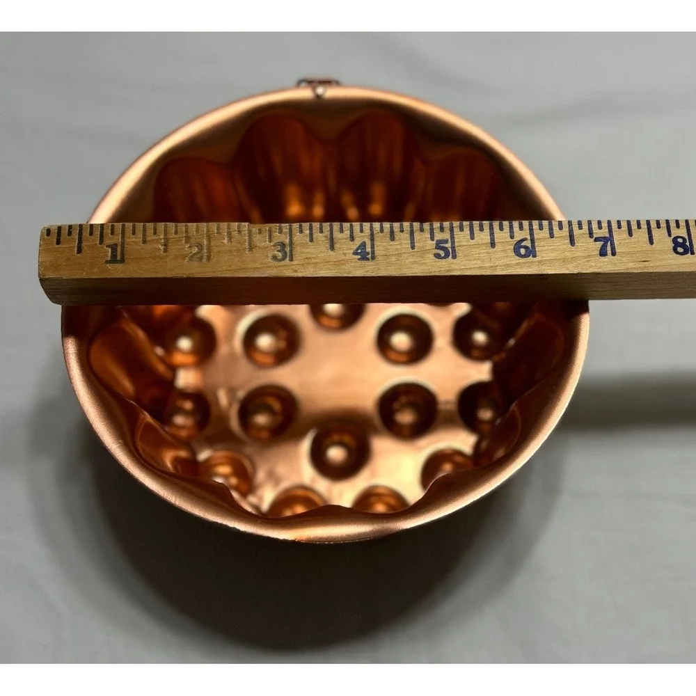 Vintage Copper Toned Aluminum Jello Cake Molds Set of 3 Wall Decor Kitchenware